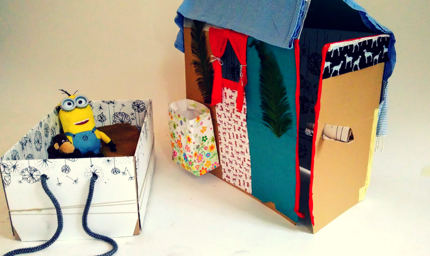 Pappkarton DIY Zero Waste Spielzeug